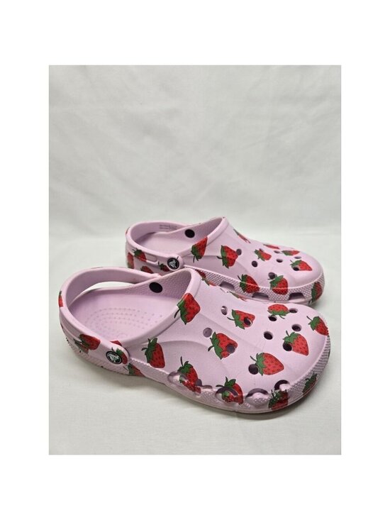 Crocs Shoes - Crocs BAYA SEASONAL PRINTED CLOG Ballerina Pink / Strawberry Mens 9 Womens 11